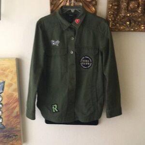 Denim Jacket. Dark Green.
